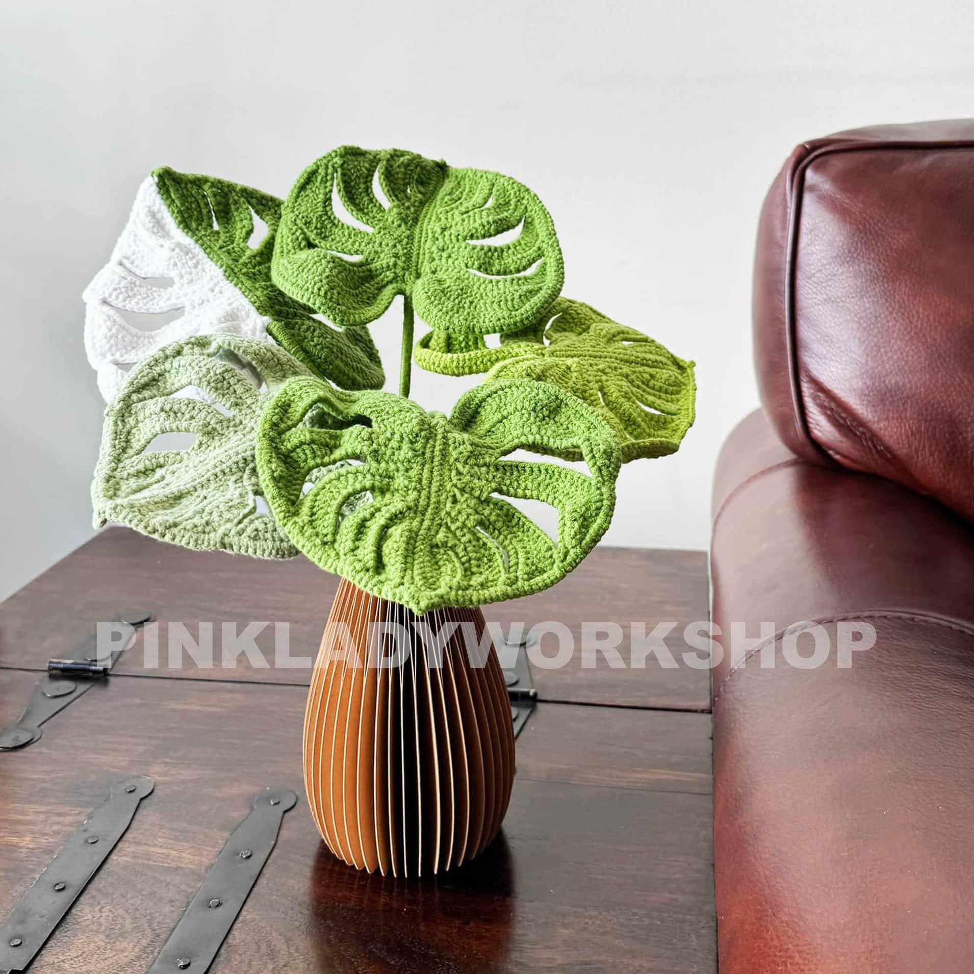 Handmade Crochet Monstera Plant: Decorative Yarn Home Decor