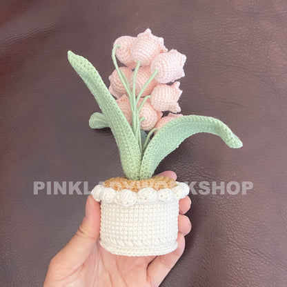 Handmade Crochet Lily of the Valley: Cotton Decorative Plant