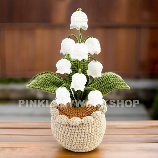 Handmade Crochet Lily of the Valley: Cotton Decorative Plant