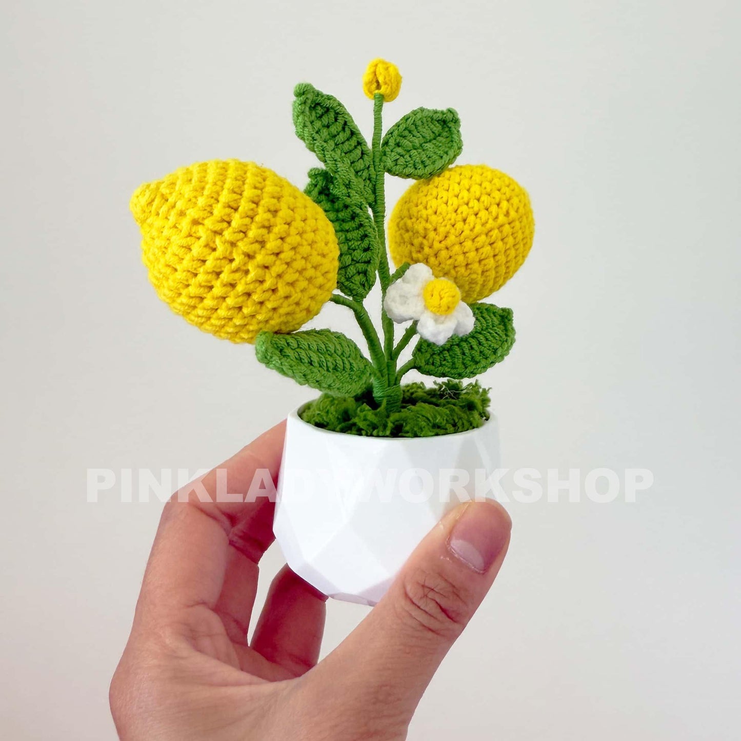 Handmade Crochet Lemon Tree  | Crochet Lemon Decor | Crochet Bonsai | Lemon Decoration | Handmade Gift | Cute Office Decor