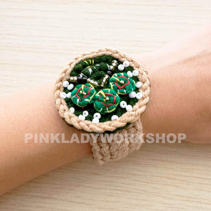 Handmade Crochet Rolex Watch | Green | Cute Crochet Toy | Crocheted Art | Gift for Boys | Father's Day | Boyfriend | Husband | Birthday