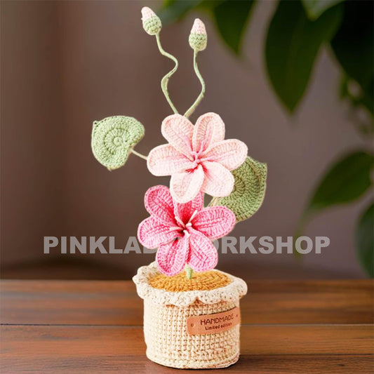 Crochet Vernicia Fordii Flower Pot: Handmade Yarn Plant Decor