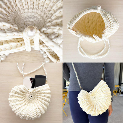 Crochet Spiral Shell Bag: Handmade Boho Crossbody Purse