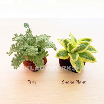 Handmade Crochet Plant Set | Mint | Monstera | Succulent | Fern | Snake Plant | Houseplant Gift | Crochet Home Decor | Indoor Garden Art