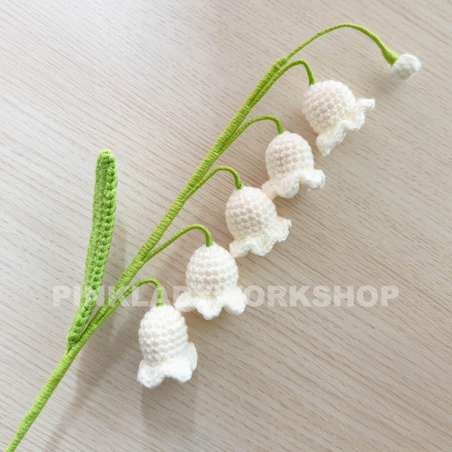 Handmade Crochet Lily of the Valley & Tulip Bouquet: Artificial Flowers