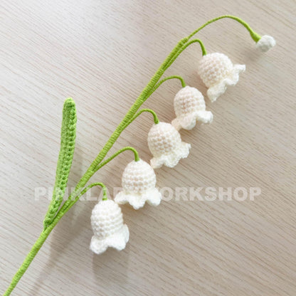 Handmade Crochet Lily of the Valley & Tulip Bouquet: Artificial Flowers