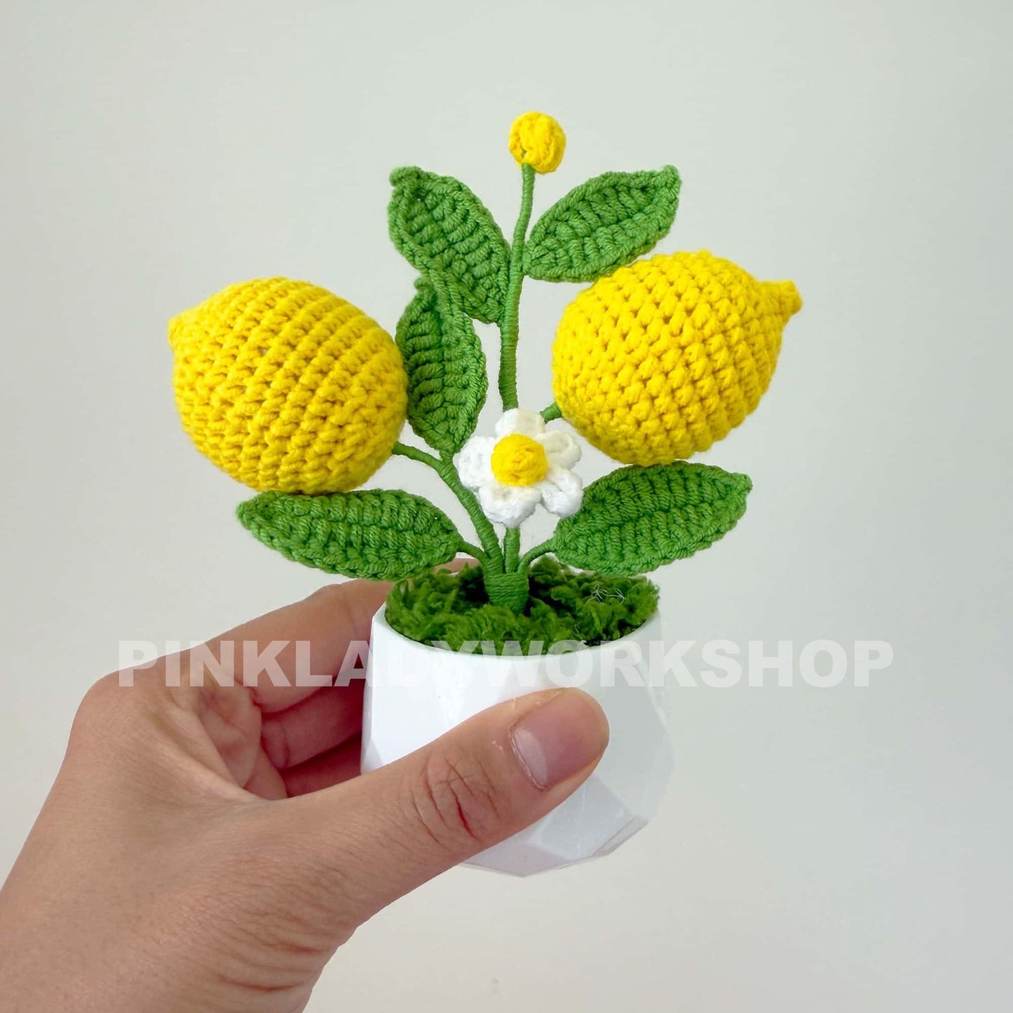 Handmade Crochet Lemon Tree  | Crochet Lemon Decor | Crochet Bonsai | Lemon Decoration | Handmade Gift | Cute Office Decor