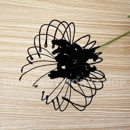 Crochet Red Spider Lily: Handmade Yarn Flower - Bold Floral Decor