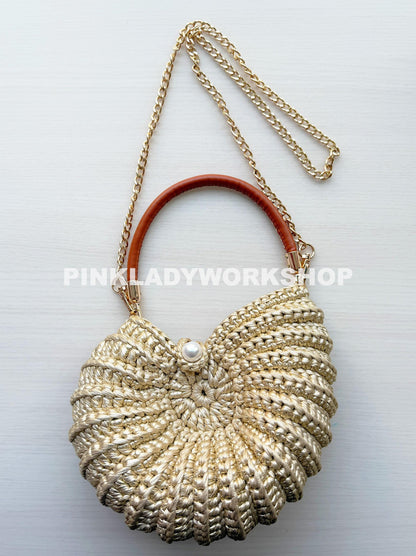 Handmade Crochet Spiral Shell Bag | Purse | Beachy Boho Bag | Cute Crossbody Accessory | Summer Fashion | Crochet Shoulder Bag | Gift Idea