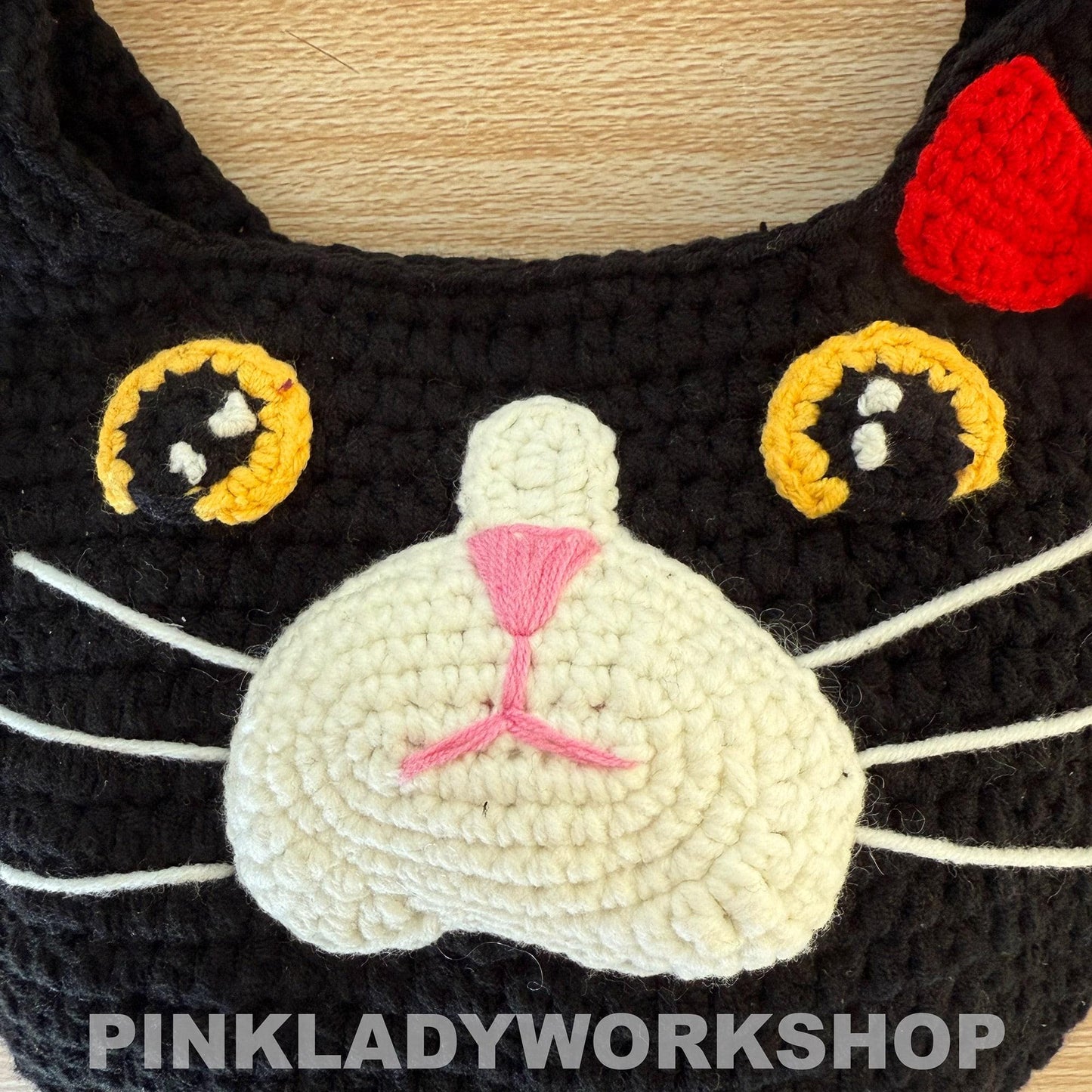 Crochet Cat Bag: Handmade Kitty Shoulder Purse - Cat Lover Gift