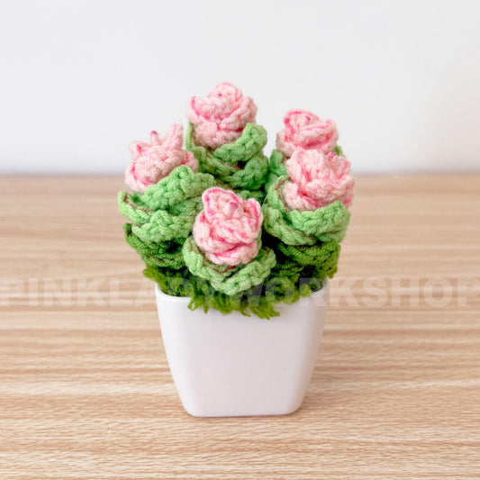 Crochet Echeveria Succulent: Handmade Yarn Faux Plant Decor