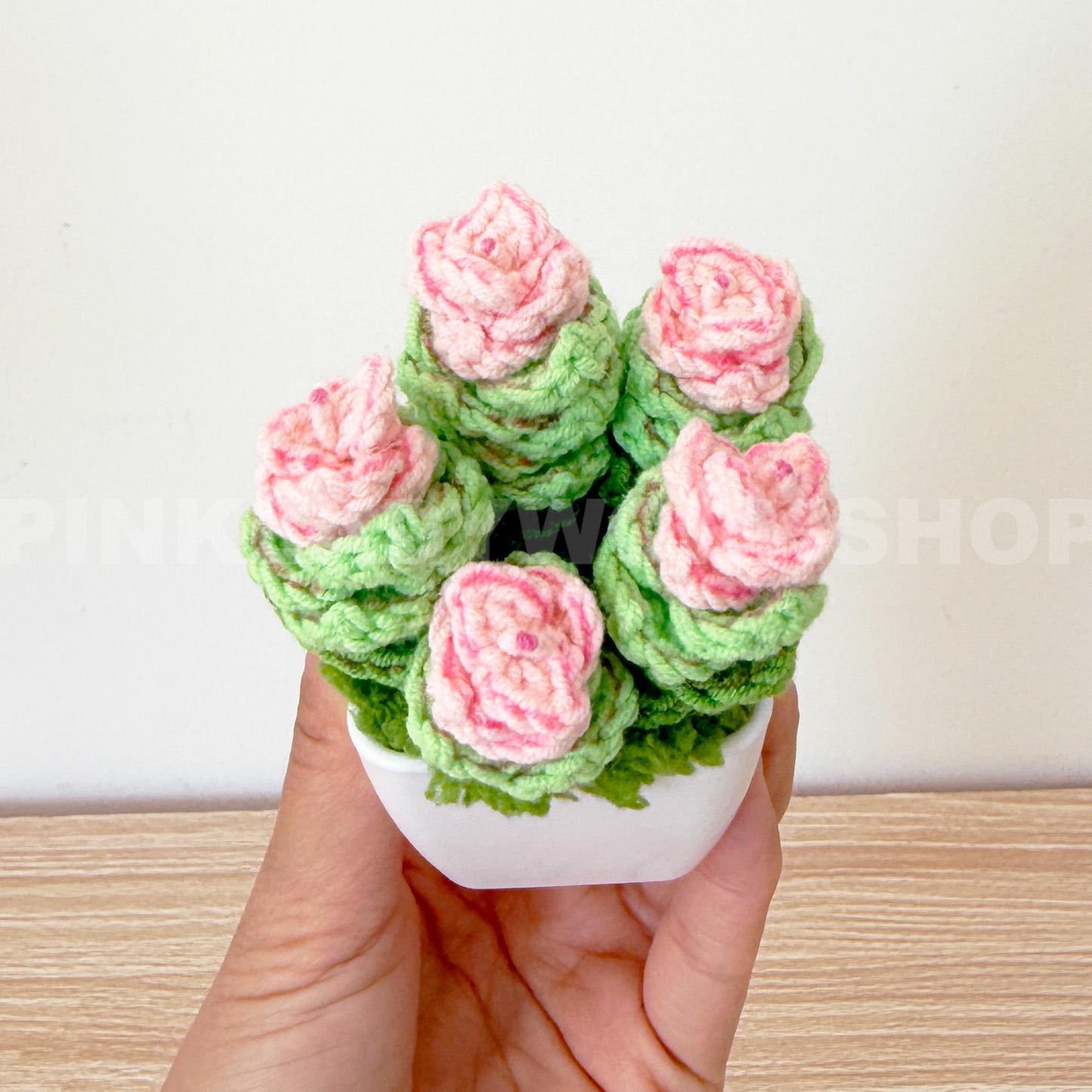 Crochet Echeveria Succulent: Handmade Yarn Faux Plant Decor