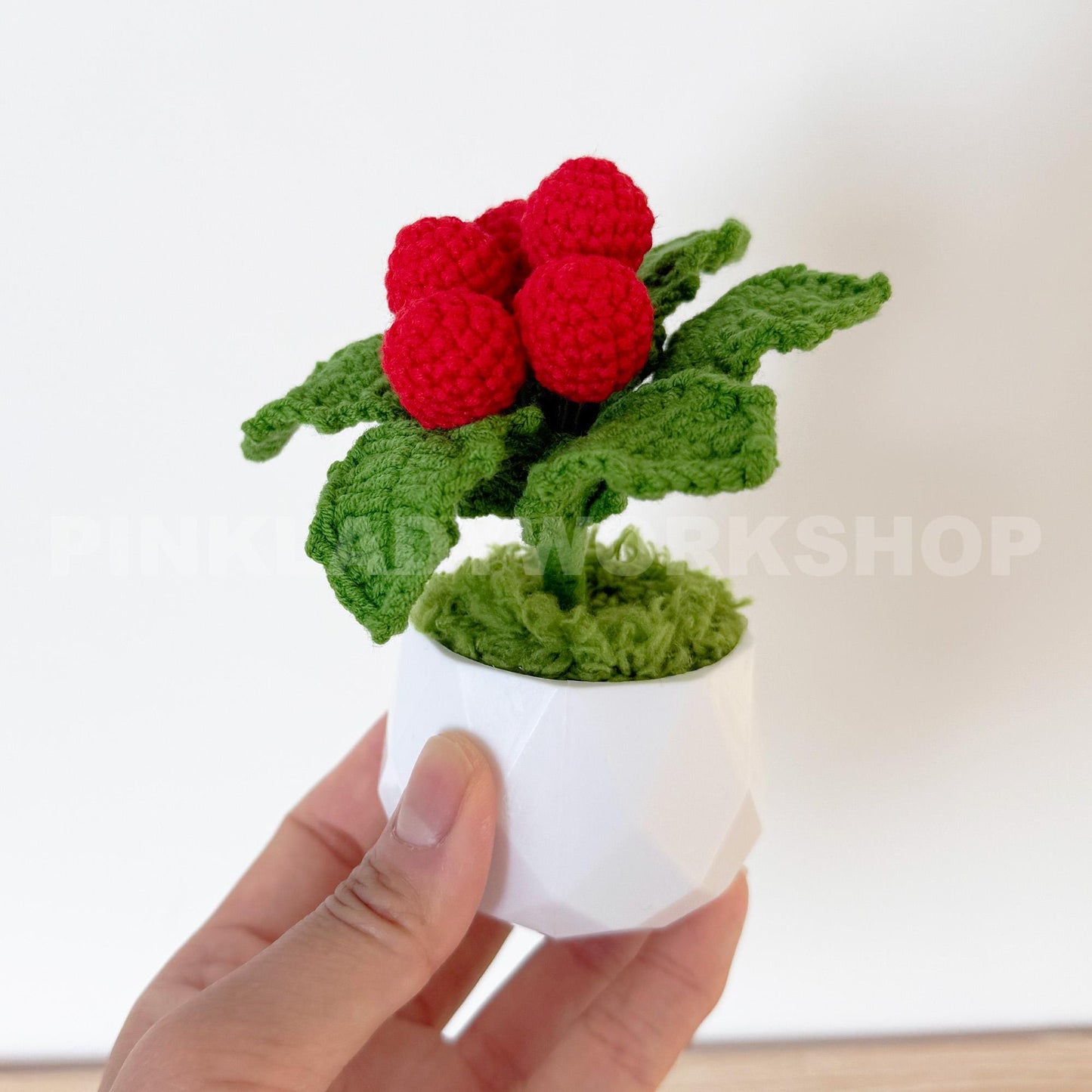 Crochet Holly Plant: Handmade Christmas Berries Decor