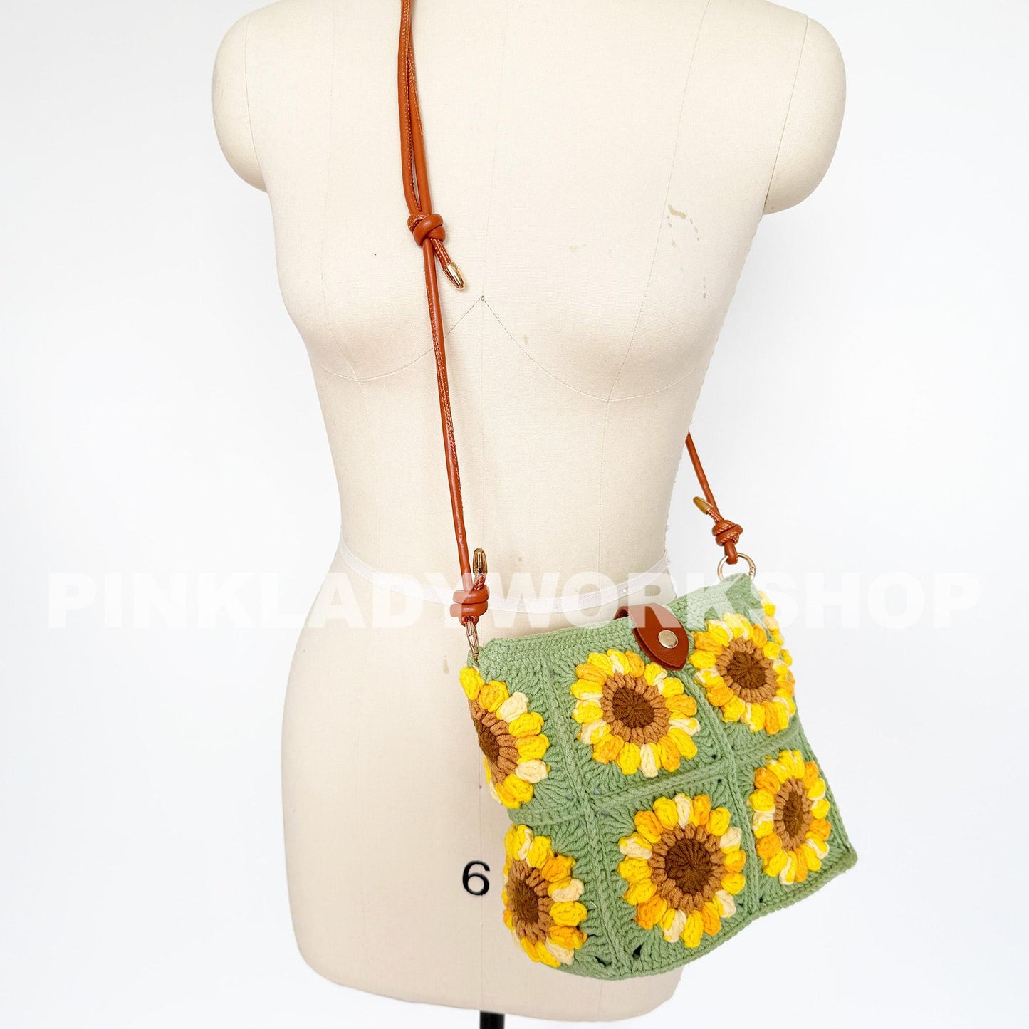 Handmade Crochet Sunflower Bag | Granny Square Crossbody Purse | Boho Shoulder Bag | Summer Festival Bag | Crochet Tote