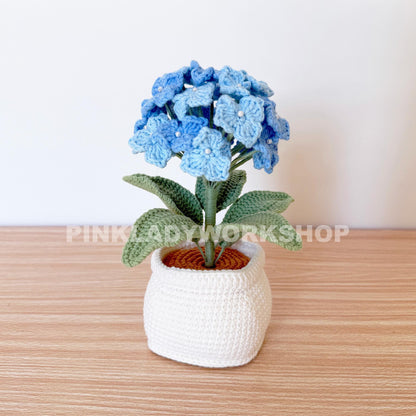 Handmade Crochet Hydrangea Plant: Crochet Flower Home Decor