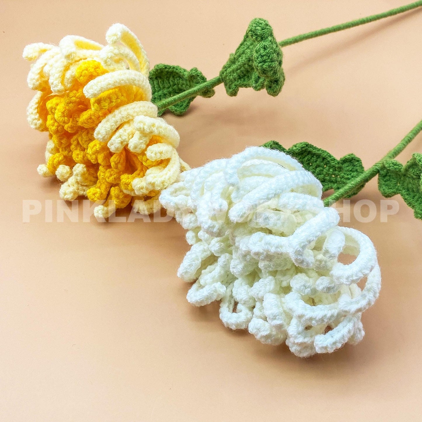 Crochet Chrysanthemum Bouquet(no vase) | Handmade Crochet Flower Arrangement | Long-Lasting Floral Decor & Unique Gift