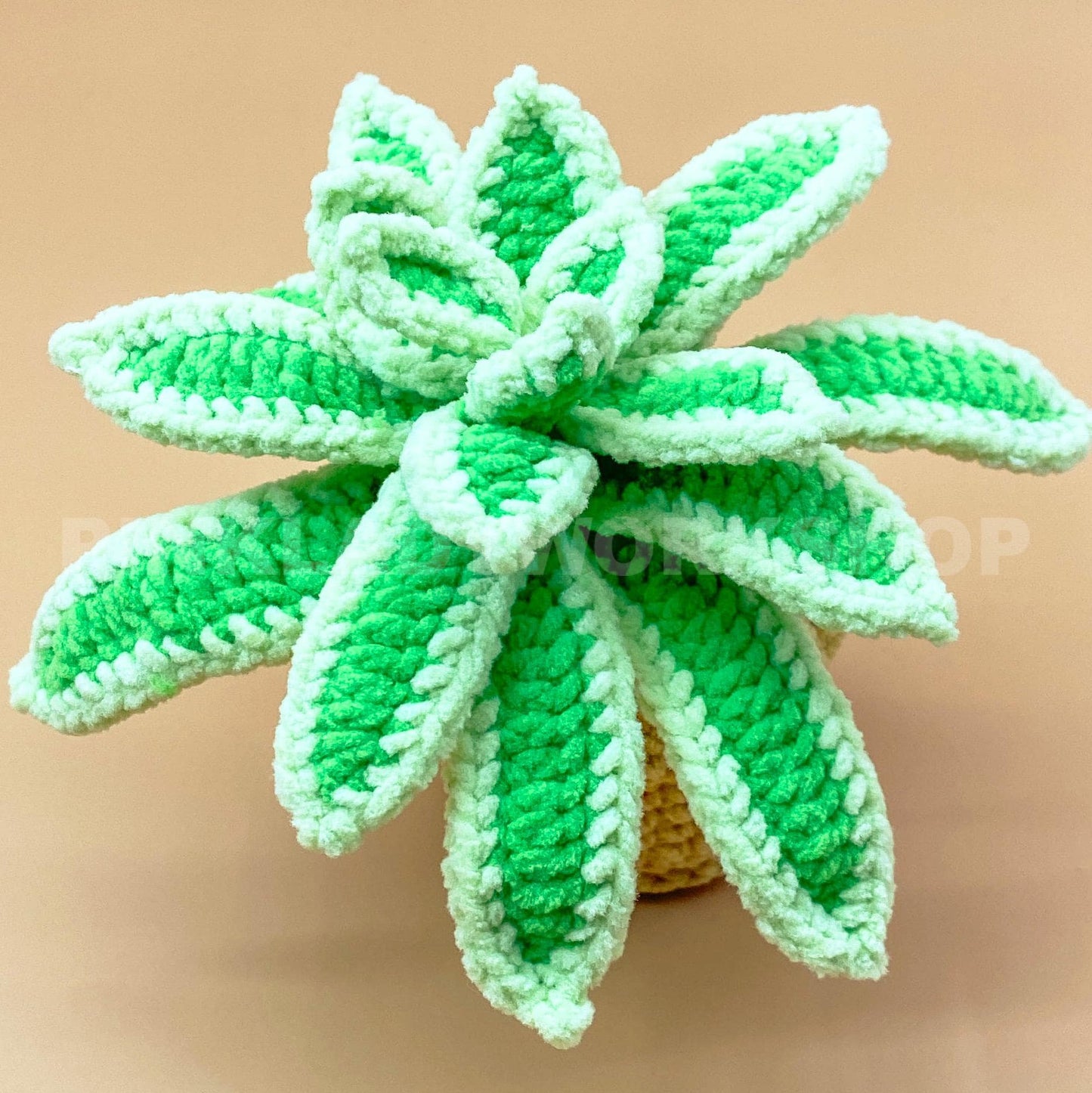 Crochet Plant Plushie with Face | Handmade Amigurumi Succulent & Tulip Pot | Cute Desk Decor, Gift, or Nursery Decoration