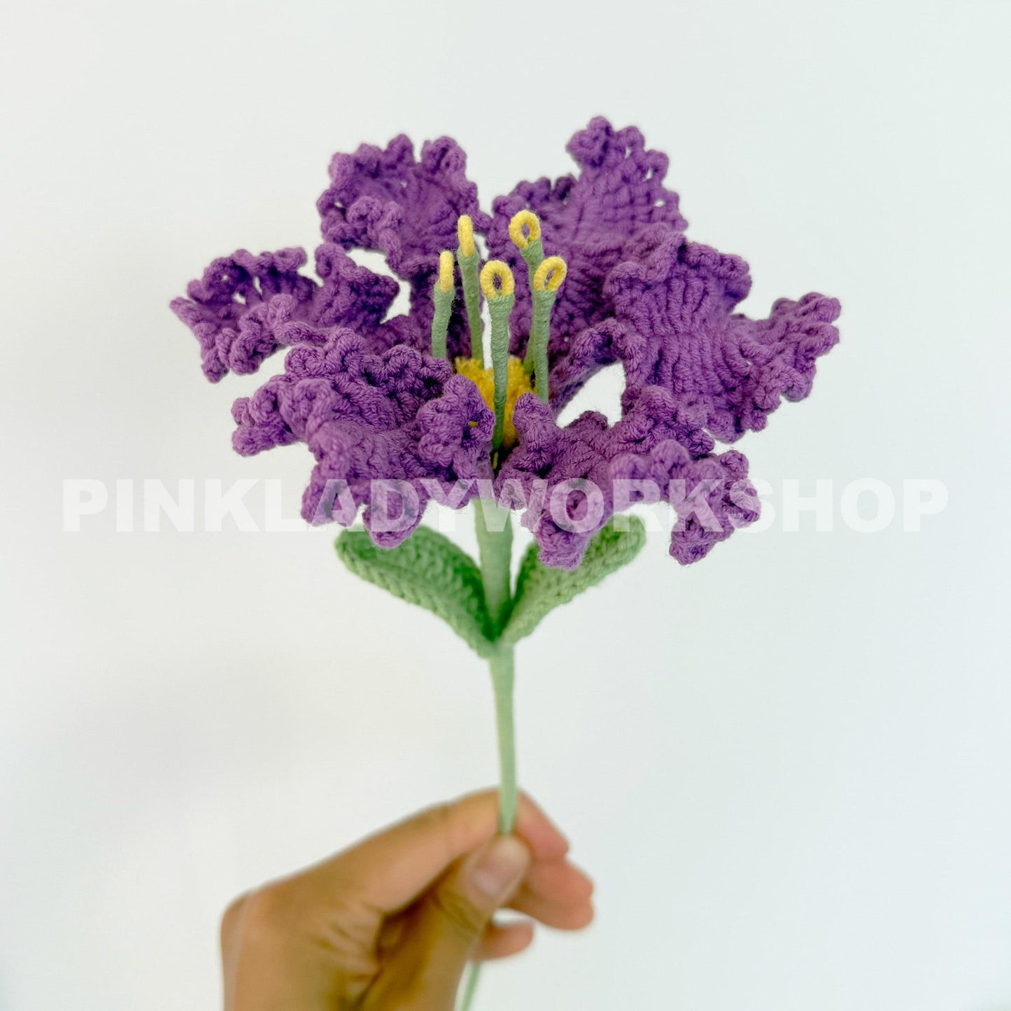 Crochet Crepe Myrtle Flower Bouquet (no vase) | Handmade Purple Crochet Flowers | Realistic Floral Decor | Crochet Gift for Home or Wedding