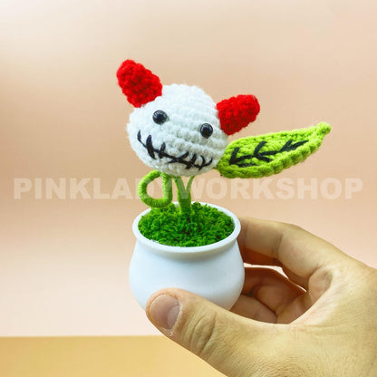 Halloween Crochet Monster Flower Pot | Spooky Amigurumi Plant Decor | Handmade Creepy Cute Gift | Halloween Desk Decoration