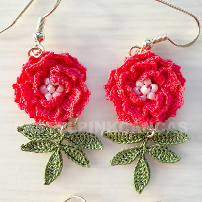 Handmade Micro Crochet Earrings | Flower, Fruit & Jellyfish Designs | Unique Boho Jewelry | Gift for Her | Lightweight Statement Earrings