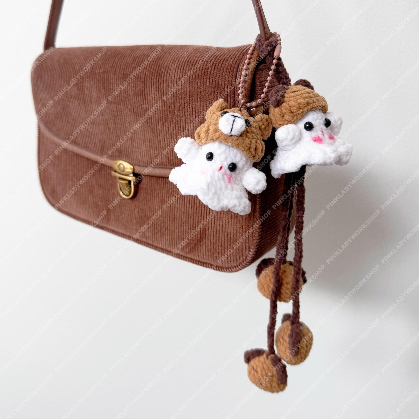 Handmade Crochet Ghost Keychain | Bag Charm | Car Decor