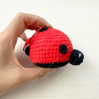 Handmade Crochet Ladybug Keychain | Bag Charm | Car Decor
