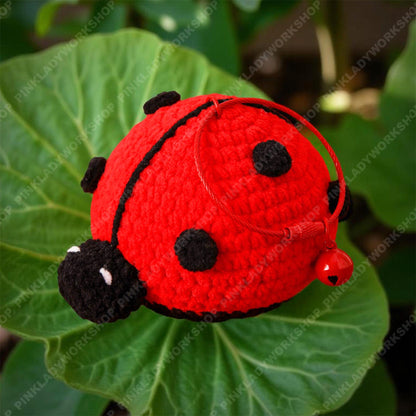 Handmade Crochet Ladybug Keychain | Bag Charm | Car Decor