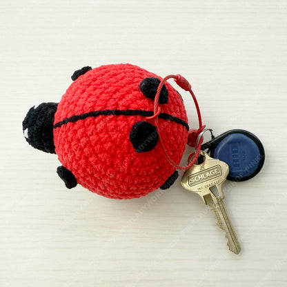 Handmade Crochet Ladybug Keychain | Bag Charm | Car Decor