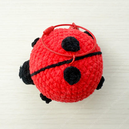 Handmade Crochet Ladybug Keychain | Bag Charm | Car Decor