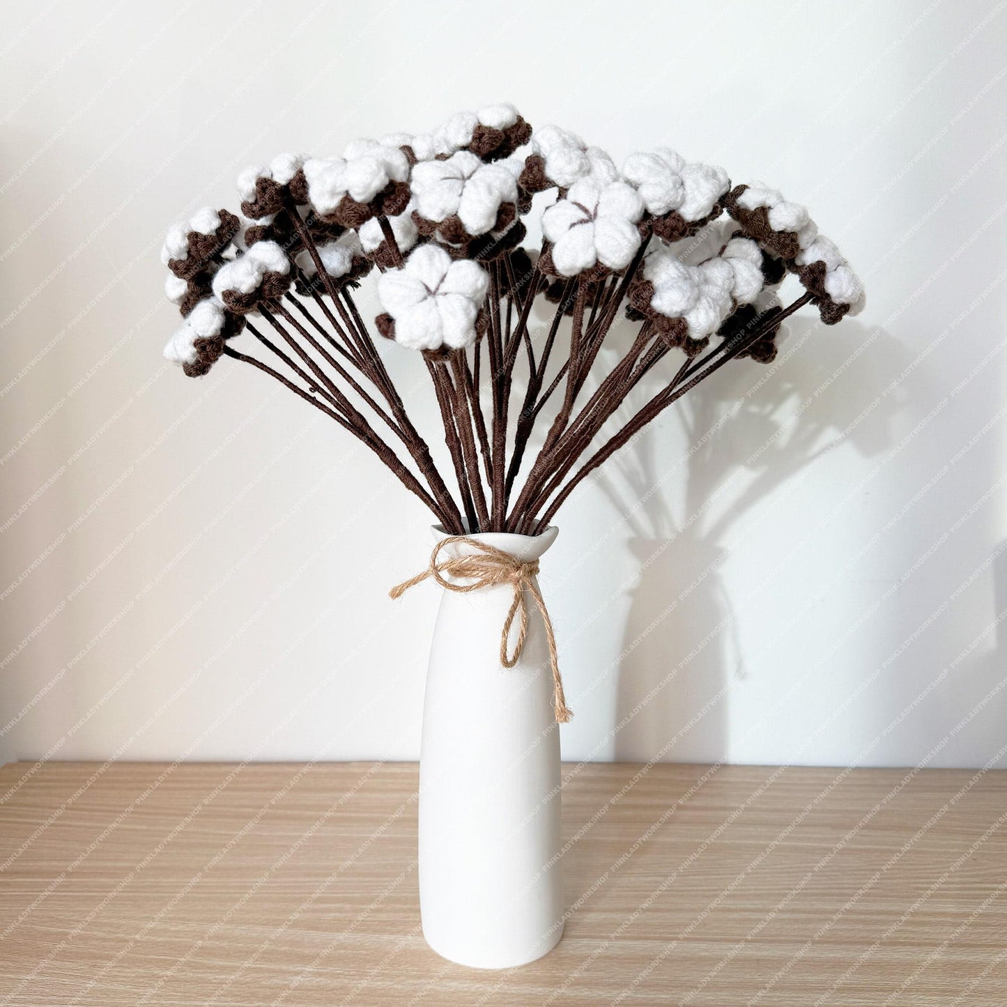 Crochet Cotton Flower Bouquet: Handmade Christmas Winter Flower Decor