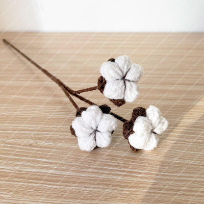 Crochet Cotton Flower Bouquet: Handmade Christmas Winter Flower Decor
