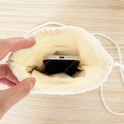 Fluffy Onigiri Bag | Crochet Seaweed, Kawaii Plush Purse