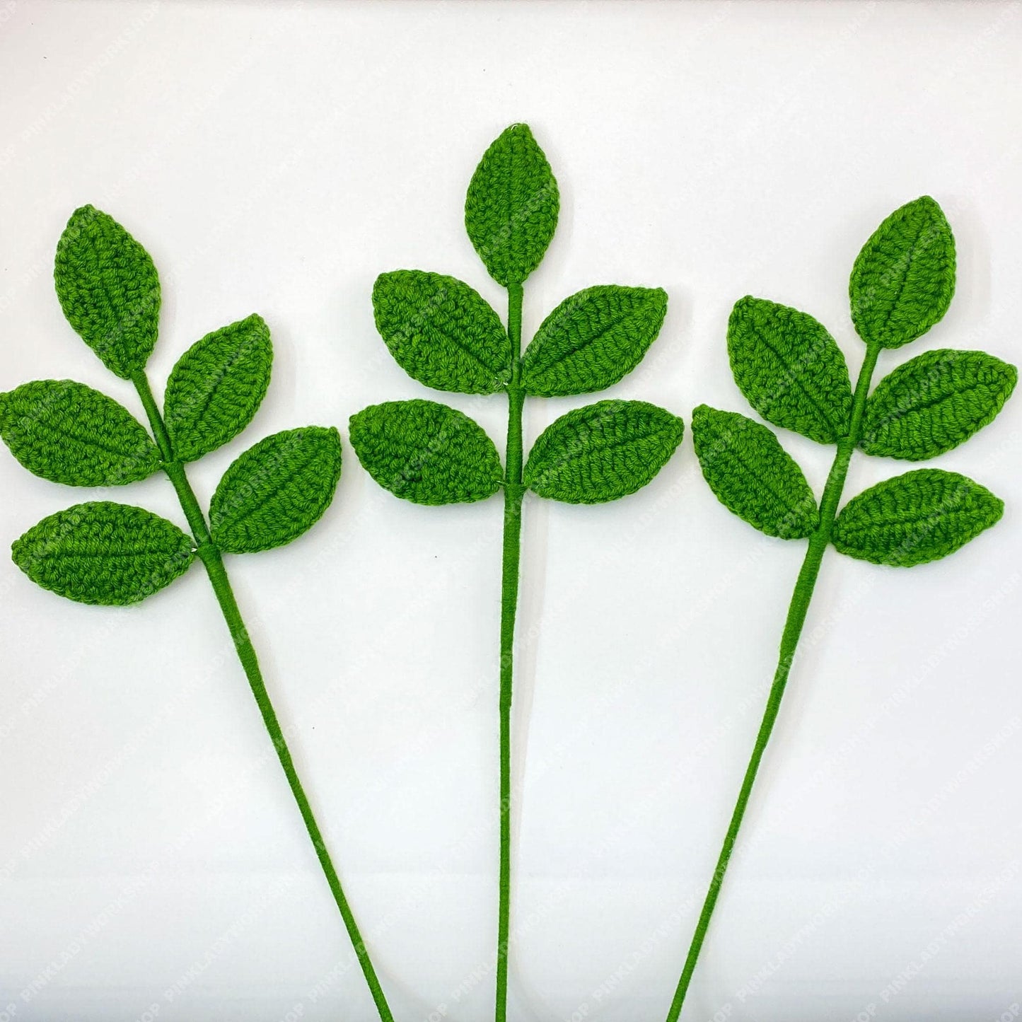 Handmade Crochet Olive Leaf Stems | Greenery Filler