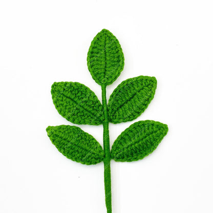 Handmade Crochet Olive Leaf Stems | Greenery Filler