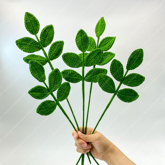Handmade Crochet Olive Leaf Stems | Greenery Filler