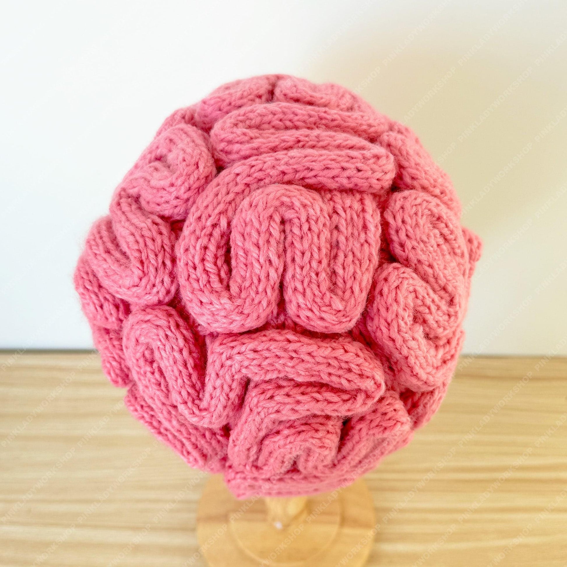 Crochet Brain Beanie | Handmade Cotton Funny Hat