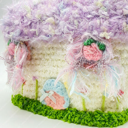 Handmade Crochet Fairy Cottage Purse | Kawaii Mushroom House Bag