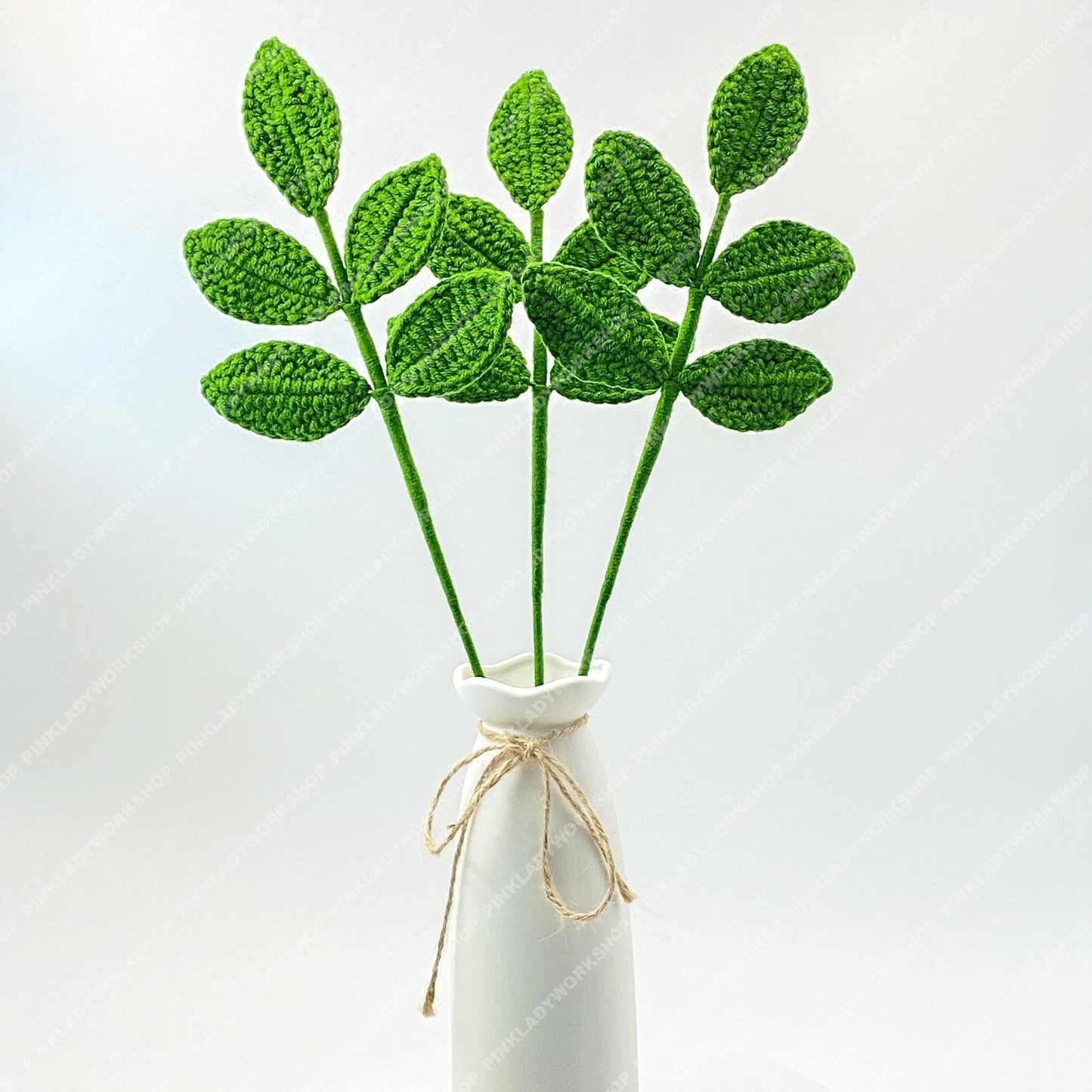 Handmade Crochet Olive Leaf Stems | Greenery Filler