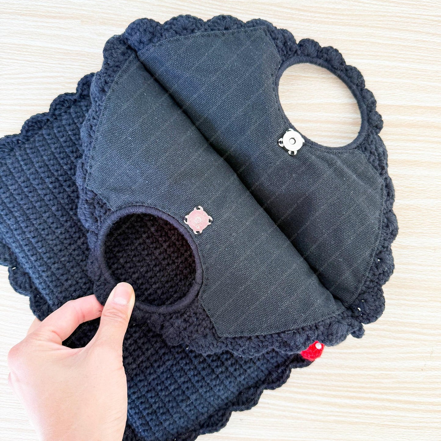 Crochet Strawberry Tote Bag | Handmade Purse | Cute Floral Bag with 3D Strawberry