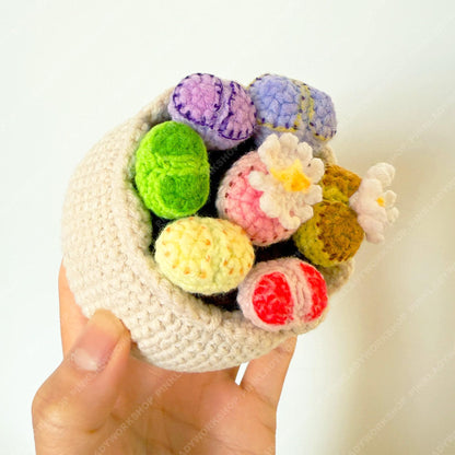 Crochet Living Stone Succulent | Handmade Lithops Plant | Amigurumi Cactus Decor | Cute Desk Plant Gift