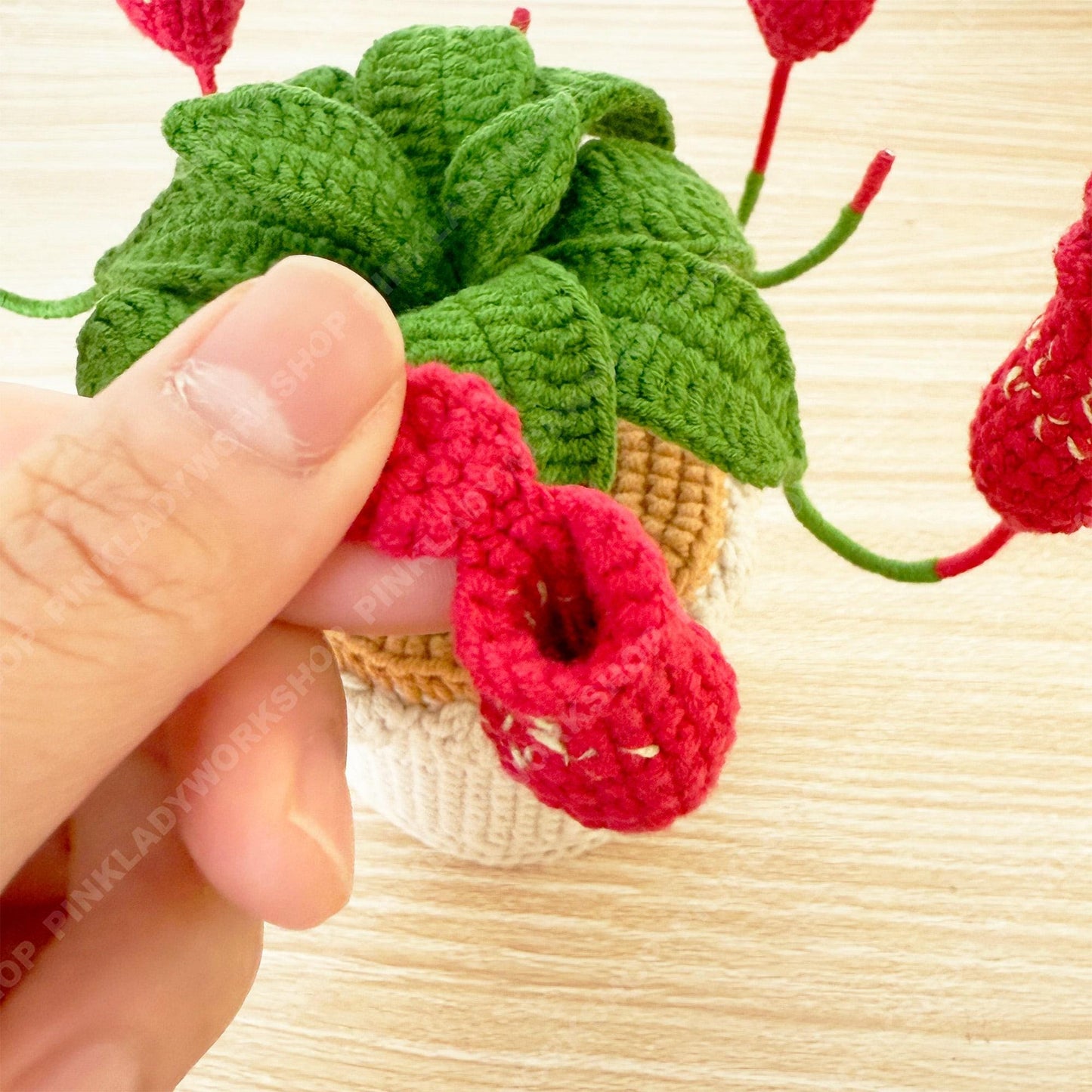 Crochet Pitcher Plant | Handmade Carnivorous Plant | Amigurumi Nepenthes | Cute Desk Plant Decor Gift