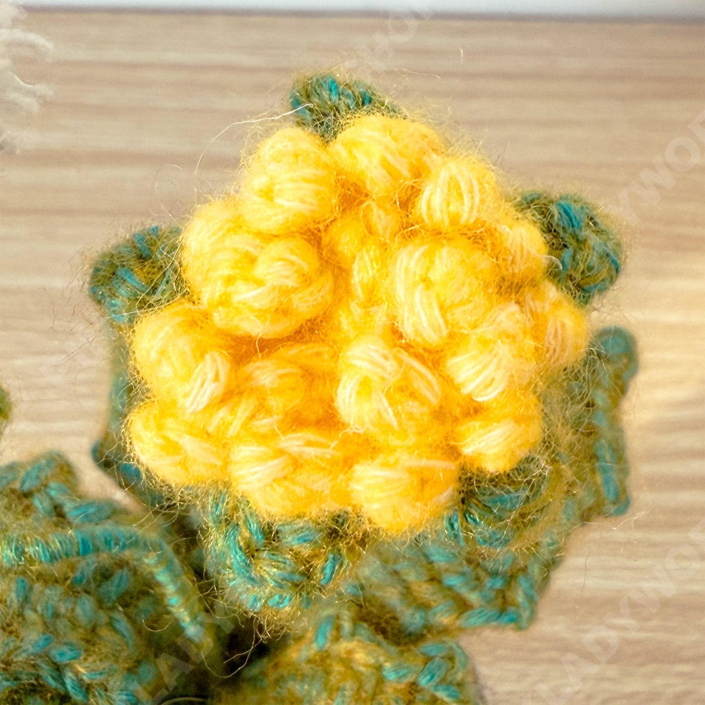 Crochet Mixed Yarn Dandelion Flower | Handmade Wish Flower Pot | Amigurumi Dandelion Decor | Cute Desk Gift
