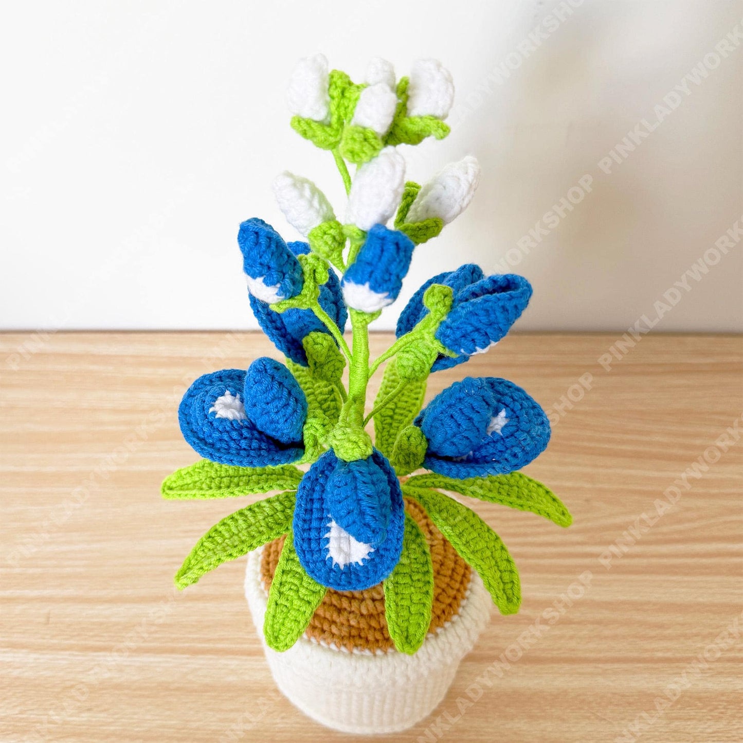 Pre-order Crochet Bluebonnet Flower | Handmade Texas State Flower | Amigurumi Floral Decor | Cute Desk Gift
