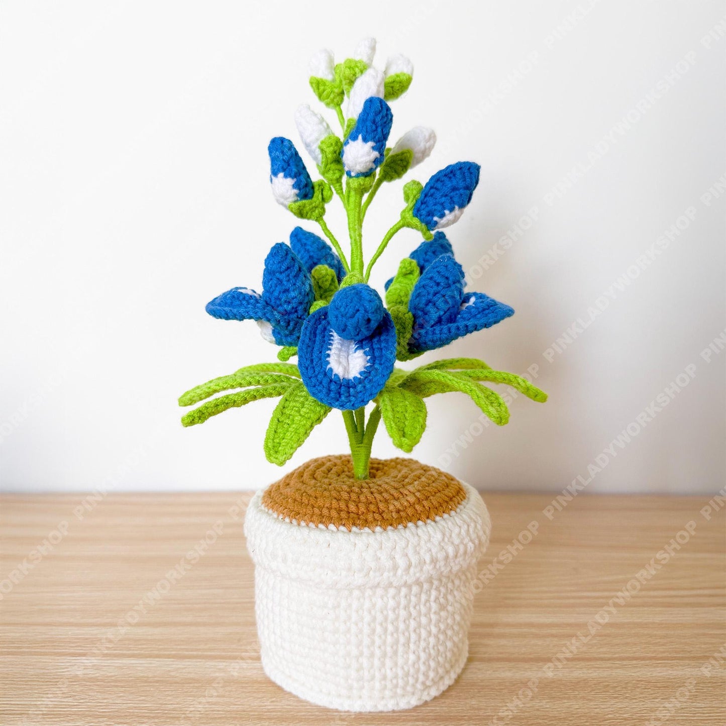 Pre-order Crochet Bluebonnet Flower | Handmade Texas State Flower | Amigurumi Floral Decor | Cute Desk Gift