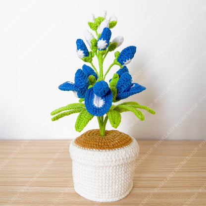 Pre-order Crochet Bluebonnet Flower | Handmade Texas State Flower | Amigurumi Floral Decor | Cute Desk Gift