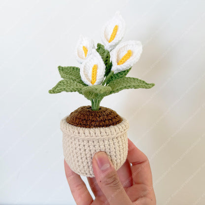 Pre-order Crochet Calla Lily Plant | Handmade Yarn Flower Arrangement