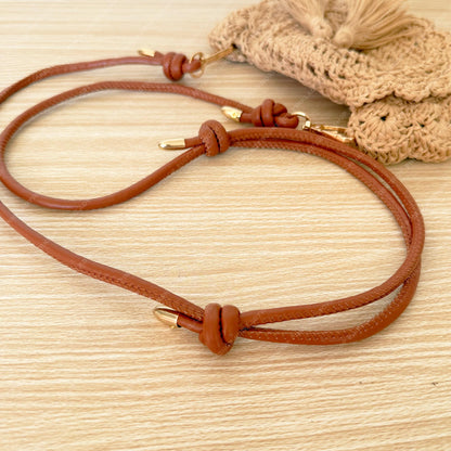 Crochet Tassel Bag | Handmade Boho Crossbody | Woven Straw Style Purse | Summer Beach Shoulder Bag