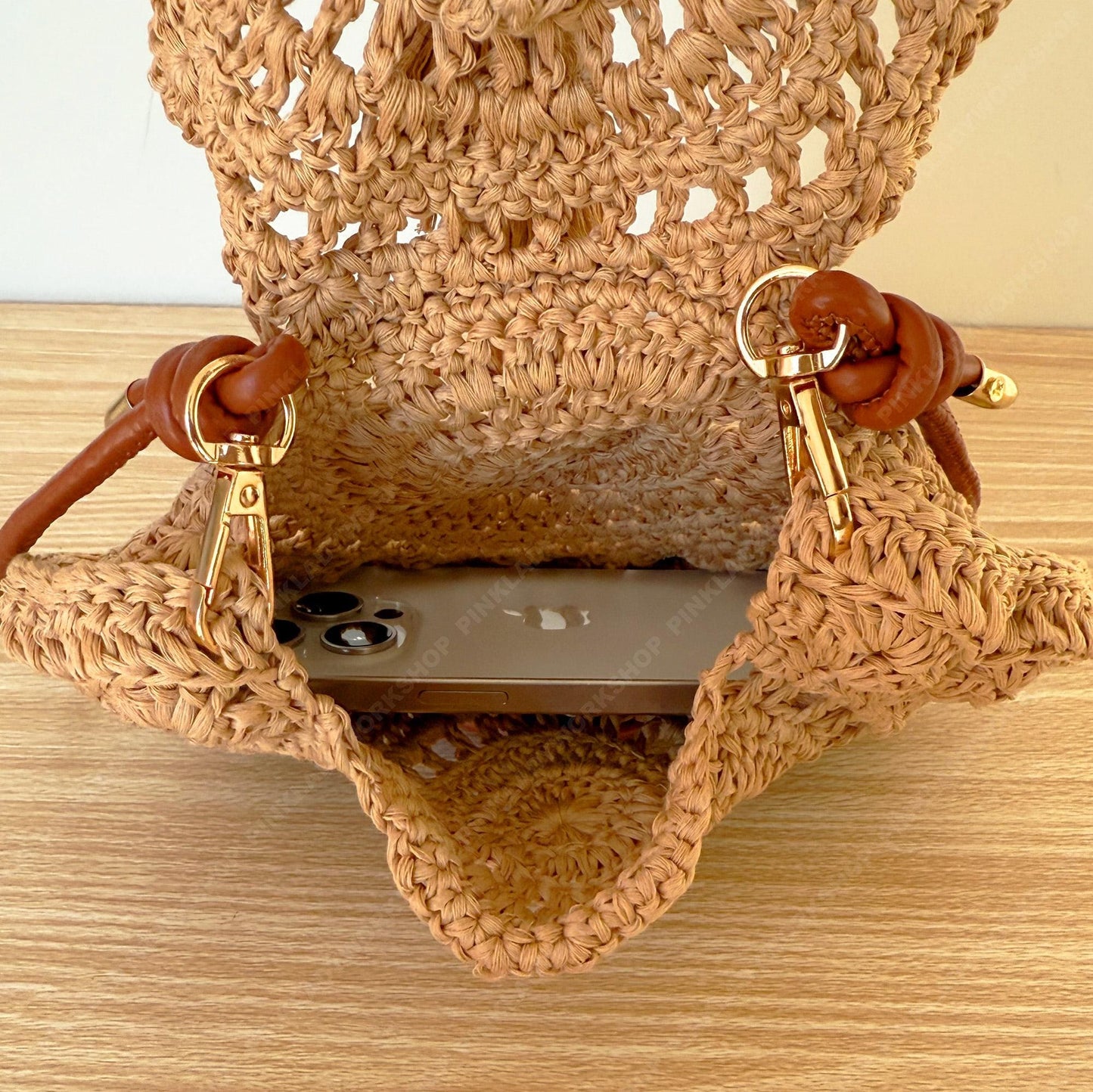 Crochet Tassel Bag | Handmade Boho Crossbody | Woven Straw Style Purse | Summer Beach Shoulder Bag