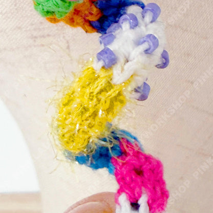 Colorful Crochet Snake Earrings | Bendable Poseable Dangle Earring | Handmade Statement Jewelry | Fun Art Earring