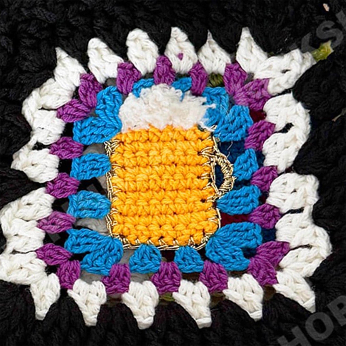 Crochet Granny Square Hat | Handmade Colorful Crochet Beanie | Retro Patchwork Hat | Unique Art Hat